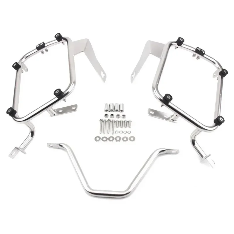 Stainless Steel Motorcycle Side Boxes Bracket MotorBike Side Luggage Box Steady Frame Kits for Suzuki V-Storm DL250 DL650 DL1050