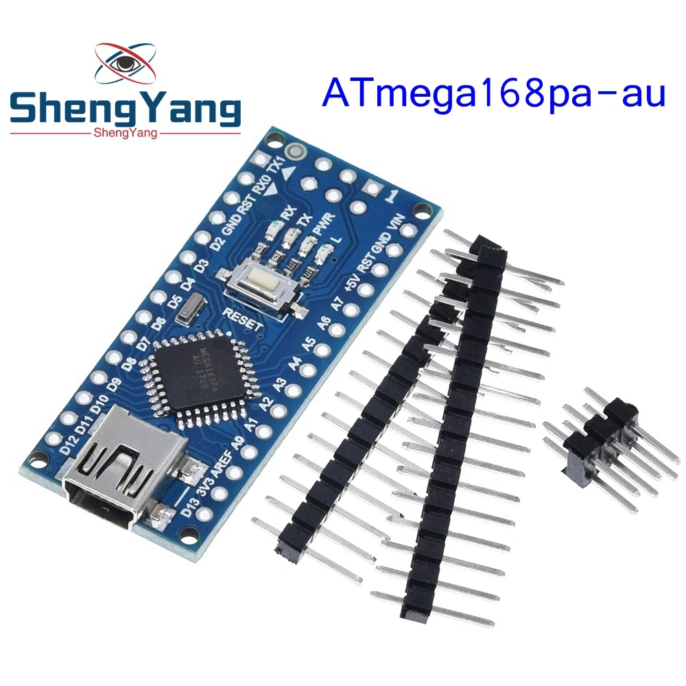 Контроллер TZT Nano Atmega168, совместим с arduino nano Atmega168PA-AU CH340 CH340C, сменный USB-драйвер CH340G