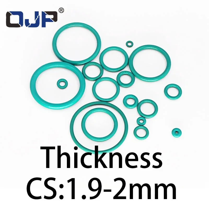 O-ring thickness 1.9/2mm CS fluororubber FKM sealing temperature resistant gasket rubber ring complete in specifications.-.