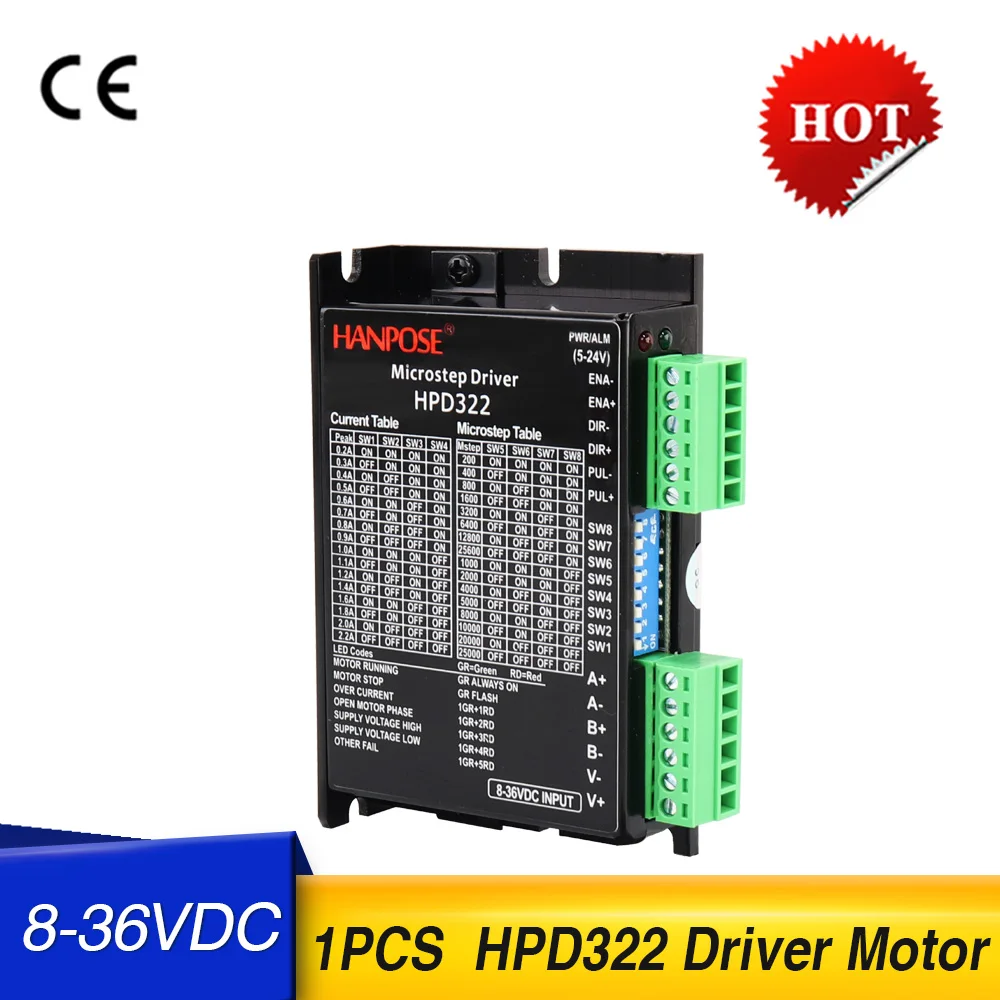 

HPD322 2-phase Digital Stepper Motor Driver For CNC 42/57/86 Stepper Motor Driver for CNC milling machine