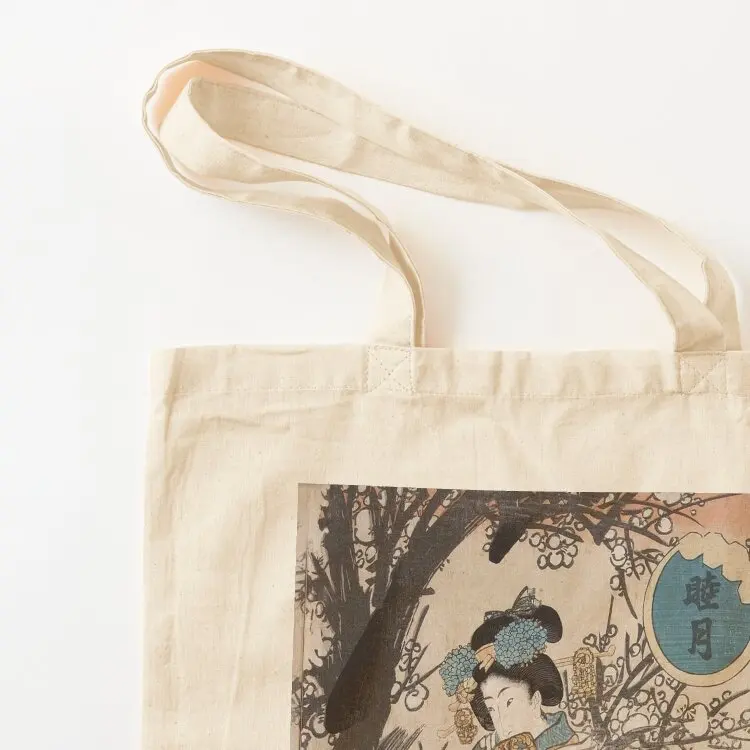 الكلاسيكية خمر Ukiyo-e الفن الياباني الجيشا صورة حمل حقيبة حقائب النساء حمل حقيبة قماش قنب مخصص