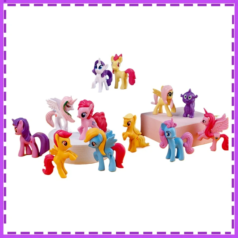 

Anime My Little Pony Twilight Sparkle Fluttleshy Rainbowdash Applejack Sunny Starscout Christmas Gifts Action Figure Model Toys