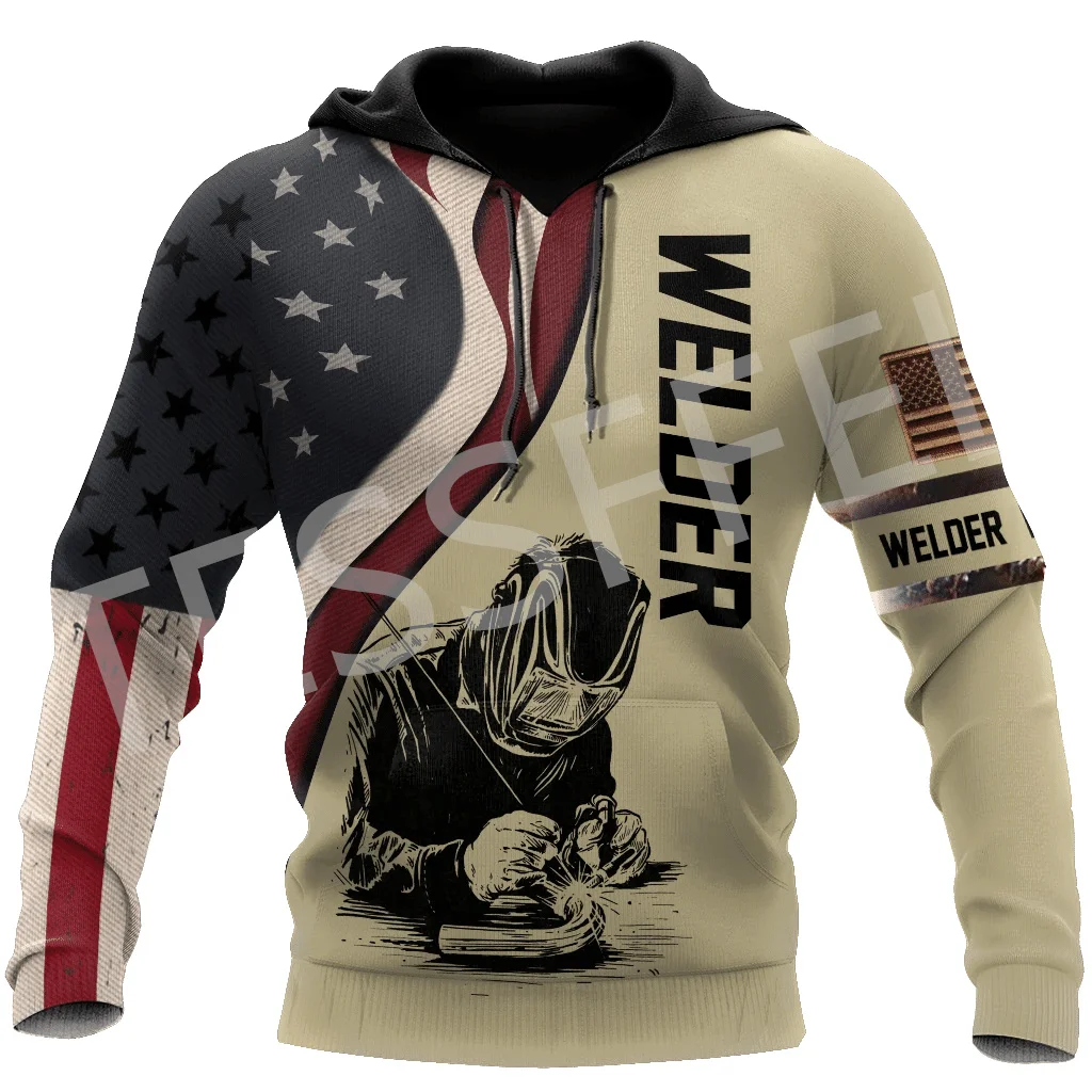 

NewFashion Custom Name Cosplay Welder Worker Retro Tracksuit Sweatshirts 3DPrint Harajuku Casual Pullover Jacket Funny Hoodies Q