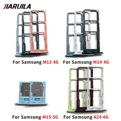New Dual Sim Card For Samsung A24 M13 M14 4G M15 5G Sim Card Slot Tray Holder Sim Card Reader Socket Replacement Parts + Pin