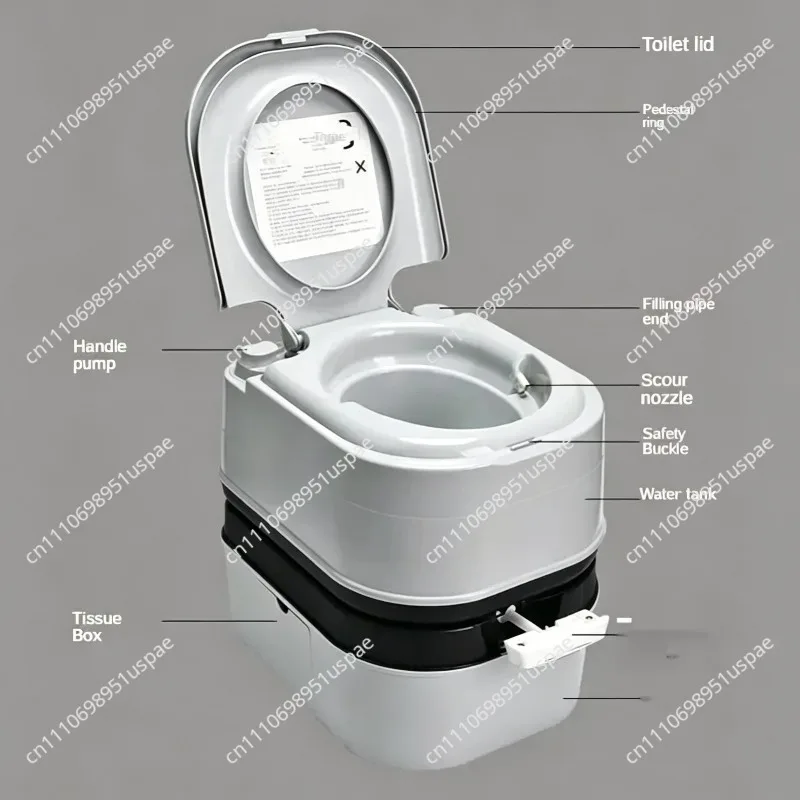 Chemical toilet portable toilet camping tent boat 24L load-bearing 200KG