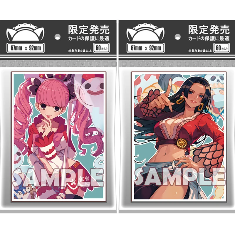 

60pcs/set One piece Perona Boa Hancock Flash Card Sleeve PTCG Anime Game Collection Card Protective Cover Gift Toys 67X92Mm