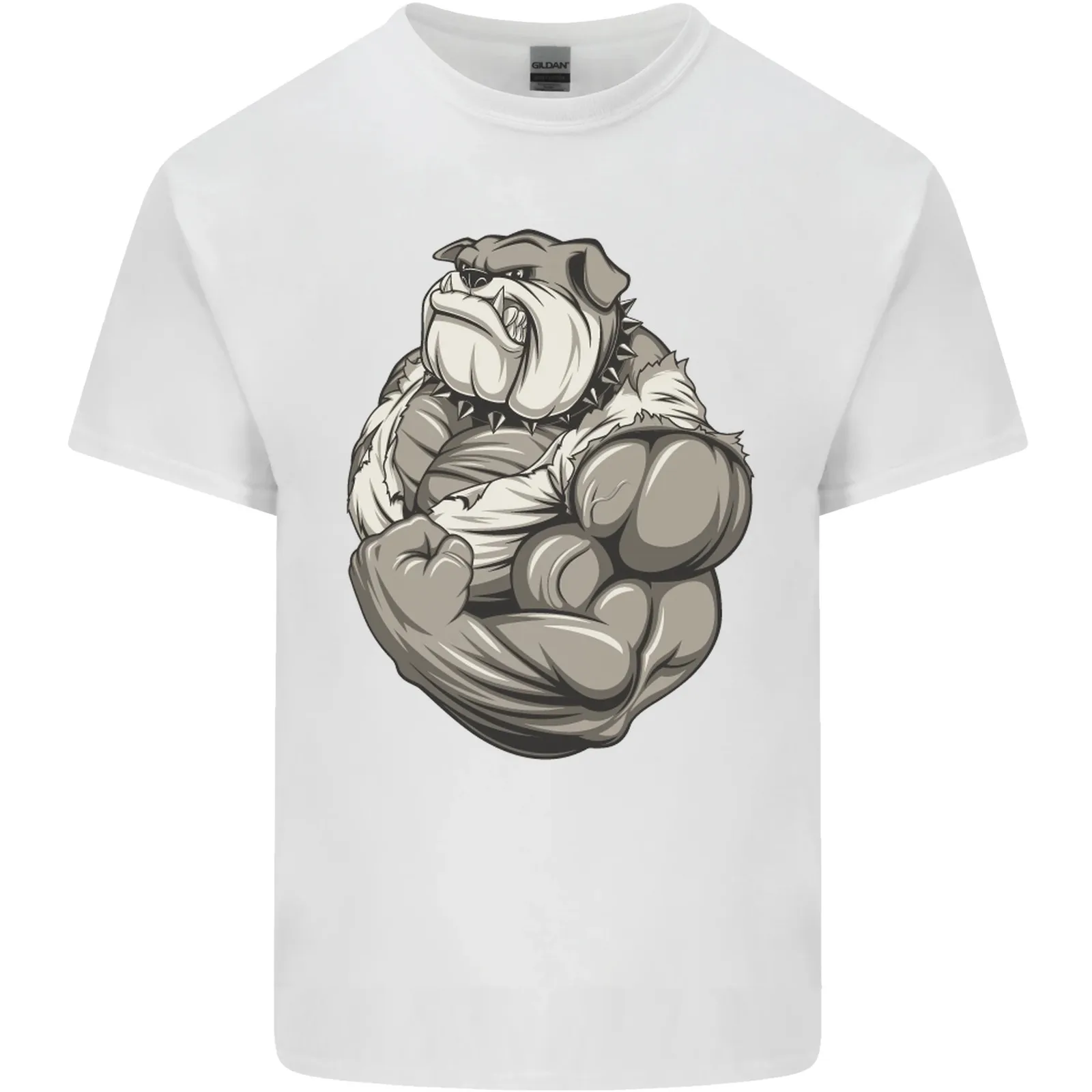 

Bulldog Gym Bodybuilding Workout Top Men's Cotton T-shirt Tea-