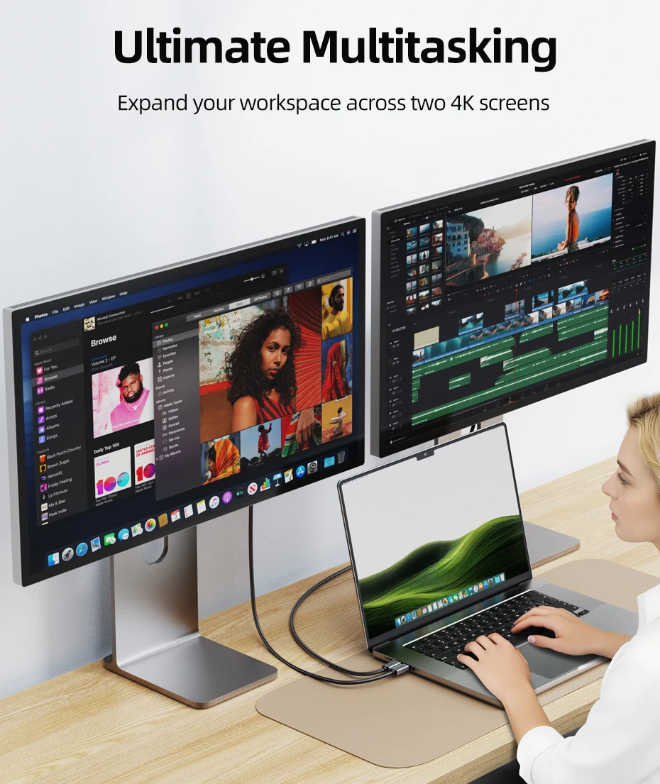 CABLETIME USB4 V2.0 Kabel 80Gbps Datenübertragung 8K@60Hz 240W Ultra-Speed PD 3.1 Geflochtene Ummantelung für Handy, Monitor, PS5 – Detail 6
