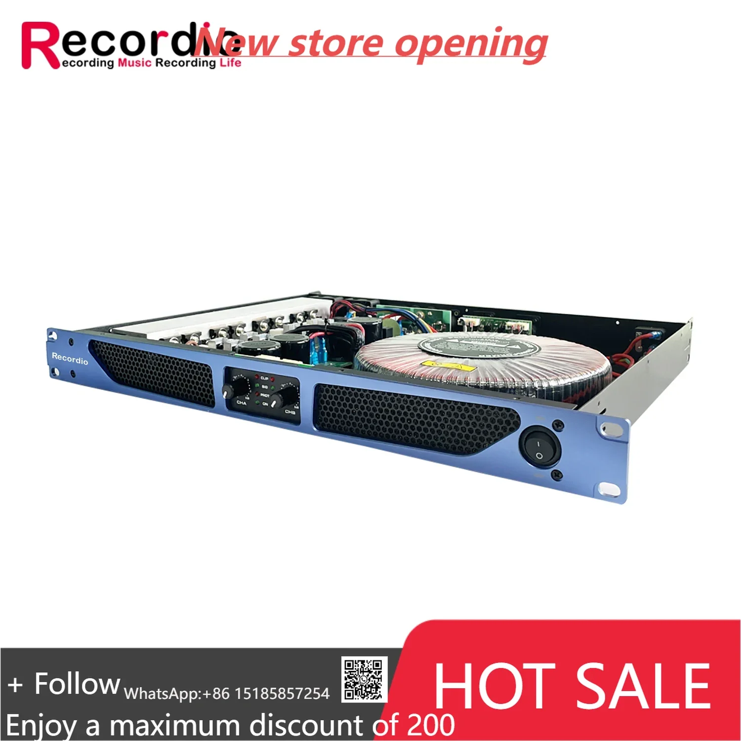 GAP-D2500 최신 전문 앰프, 2 채널 고출력 앰프, 놀라운 사운드, 노래방 무대 공연용