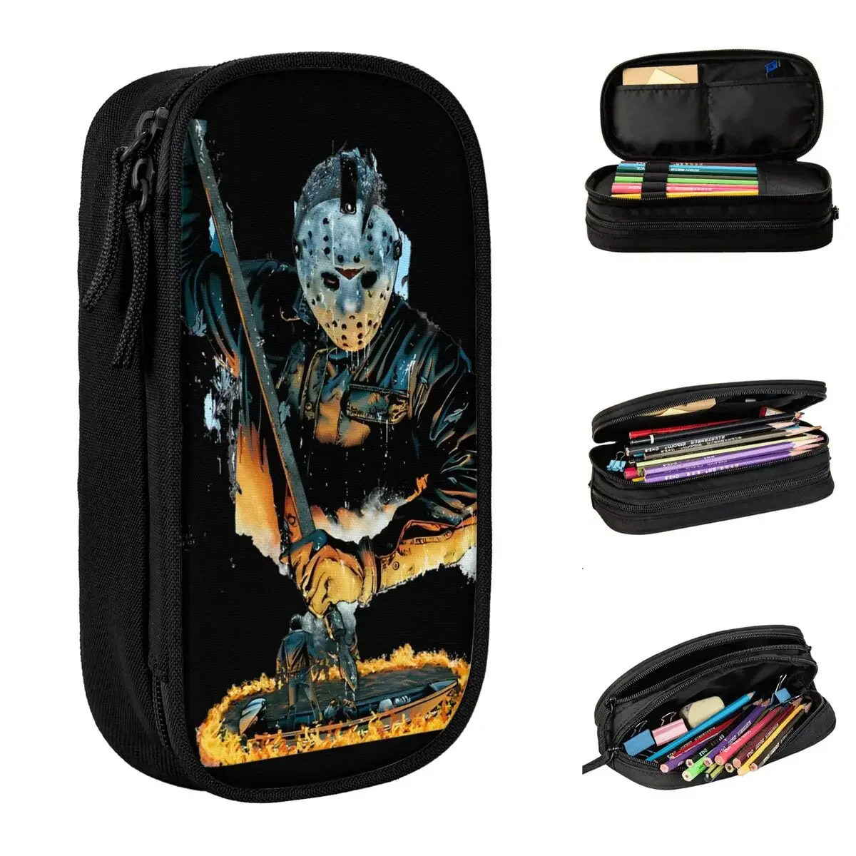 

Mr Jason Voorhees Pencil Cases Lovely friday 13th Pen Box Bag Student Big Capacity School Supplies Cosmetic Pencilcases