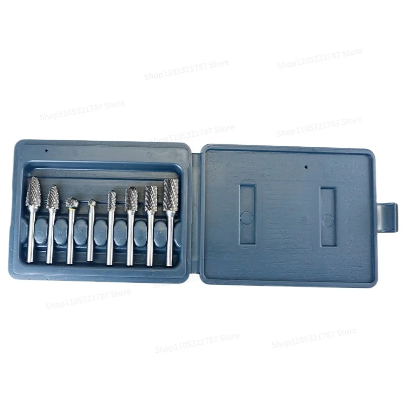 For Carbide Rotary File Set, Tungsten Steel Alloy Grinding Straight Mill, Woodworking Rotary Grinding Head 6mm Bit