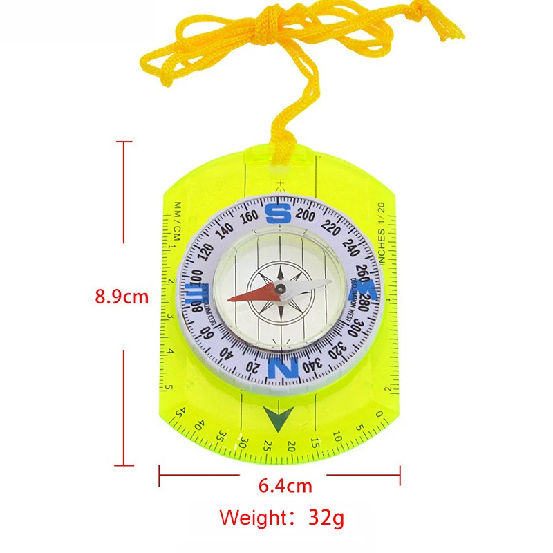 Orienteering Compass Waterproof Hiking Backpacking Compass Map Reading Camping Navigation-Professional Field for Scout Kids