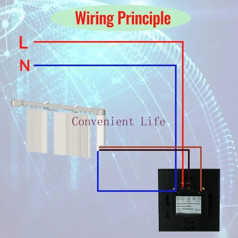 L1EE for Smart for Touch Panel Curtain Blinds Roller Shutter Switch Wireless Remote C