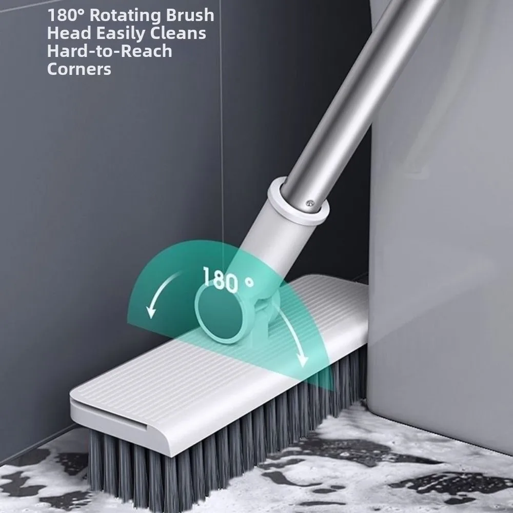 

Набор для уборки 3-в-1: складная метла, совок и щетка для разных поверхностей с длинной ручкой, вертикальное хранение, вращающаяся насадка