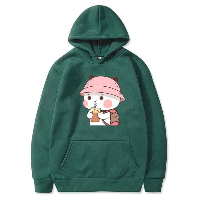 Bubu and Dudu Hoodie Women Aesthetic Graphic Kawaii Bubble Tea Hoodies Unisex Autumn Winter Anime Harajuku Pullovers Sweatshirts