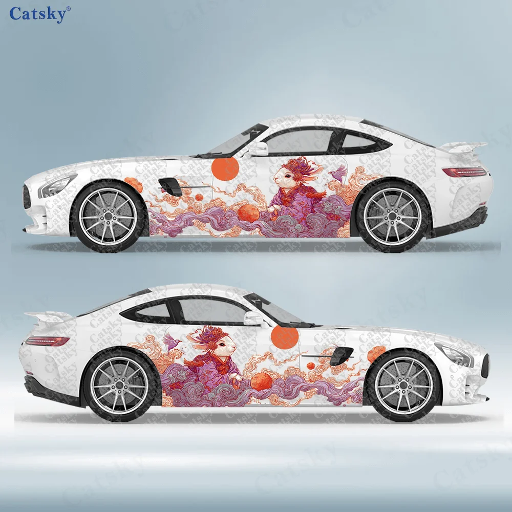 2-adesivi-per-auto-glorious-rabbit-cloud-durevoli-resistenti-allo-sbiadimento-migliorano-l'estetica-del-veicolo-con-design-artistico-rivestimenti-in-vinile-per-auto