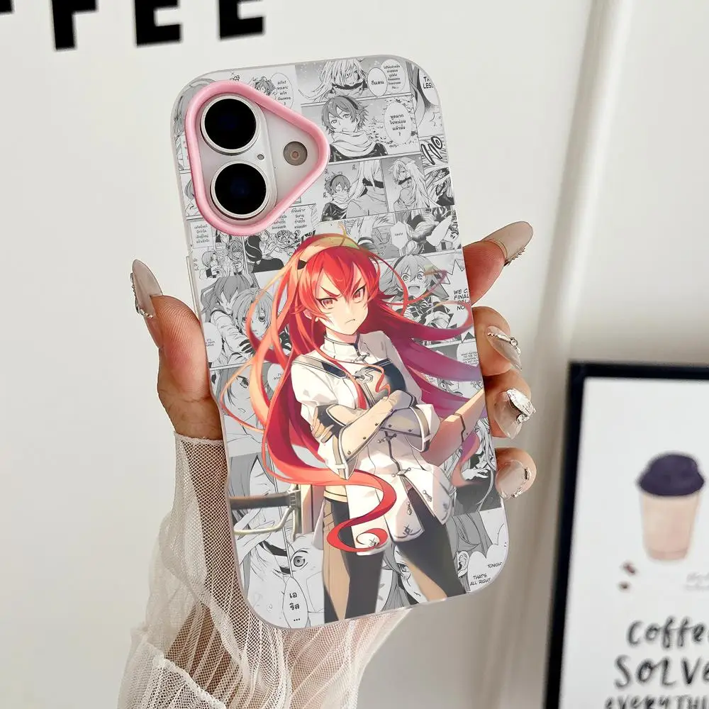 

Mushoku Tensei Eris Boreas Phone Case for iPhone 17 16 15 14 13 12 11 Air Pro Max Plus Jelly Double layer Pink Cover
