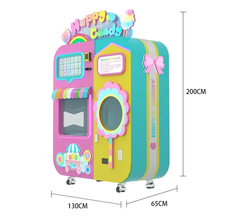 Automatic Cotton Candy Making Machine Wholesale Price Cotton Candy Machine Commercial Robot Cotton Candy Vending Machine for US