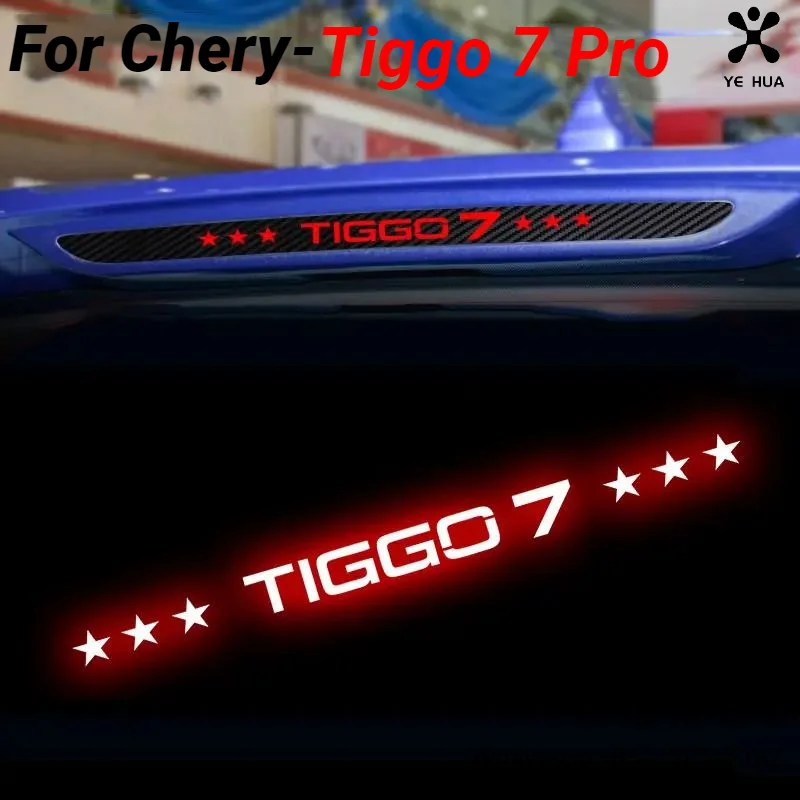 Chery Logo Tiggo 7 Pro Car Sticker Accessories Taillight Brake Lights Lamp Protector Carbon Fiber Covers Styling With Original