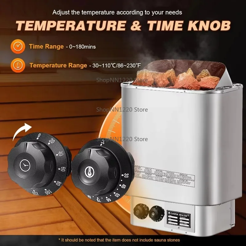 サウナストーブ SAB-80HN 内蔵コントロール ドライスチームバス サウナヒーター (サウナ室用)