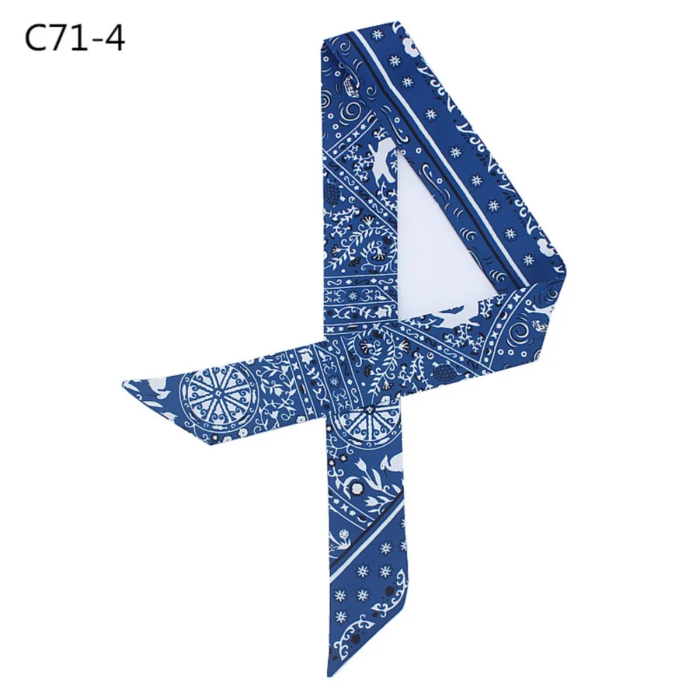 

Lightweight Imitated Twill Silk Paisley Print Scarf 100CM Breathable Necktie Scarf Women’s Silk Scarf Bag Strap