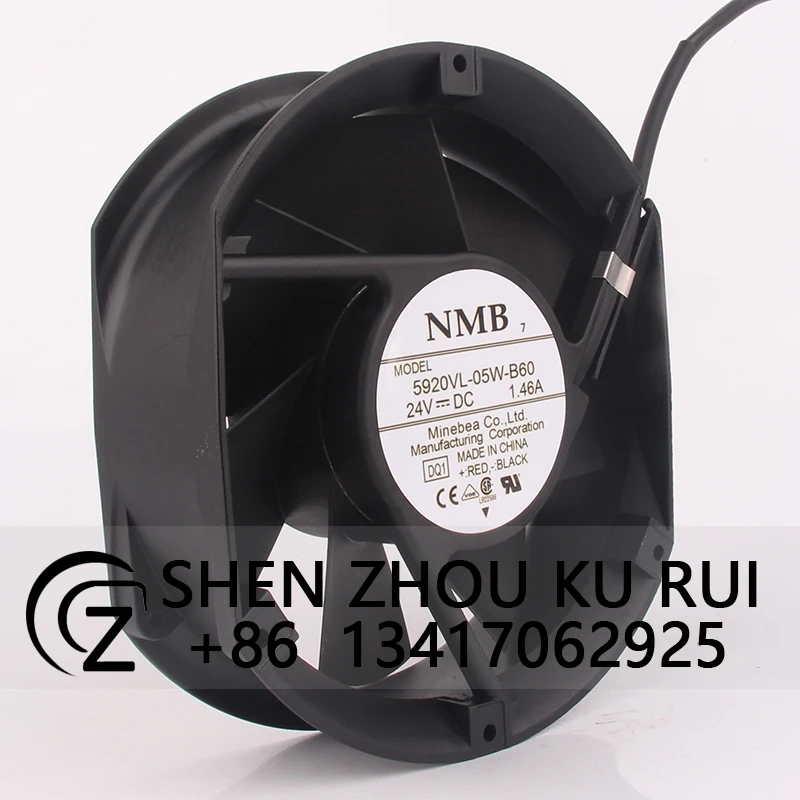 5920VL-05W-B60 Case Cooling Fan for NMB DC24V 1.46a 172X150X51MM 17CM 17251 Large Capacity Inverter Double Ball Bearing