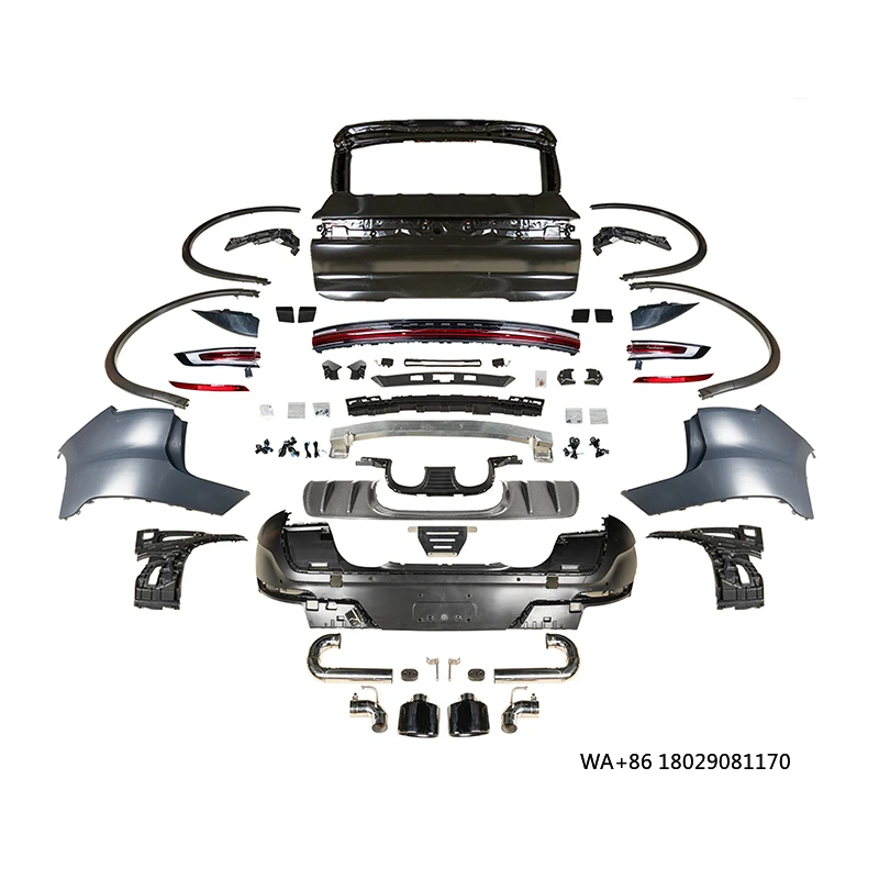 

2024 светодиодные задние фонари, обновление заднего бампера с вырезом противотуманной фары для Turbo GT, новый комплект кузова для 958 2011-2017 гг.