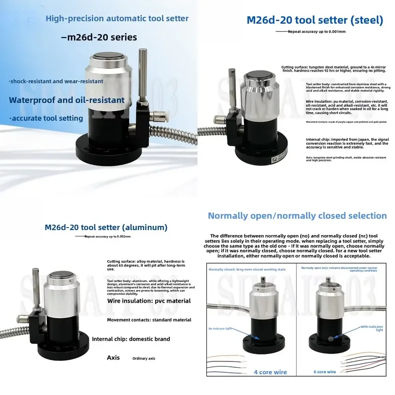 Automatic Tool Setter for Machine | Compatible with Machining Center, M26D-20 Engraver