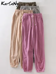 Spring Streetwear Sweatpants Women Casual Pants Loose Cotton Joggers Sweatpants Gym Training Workout Pants Women Straight Leg