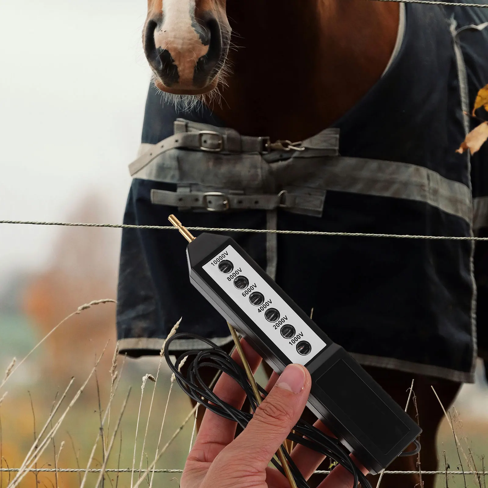 

Farm Electric Fence Voltage Tester with Gauge Portable Voltage Testing Tool for Stable Fence Performance