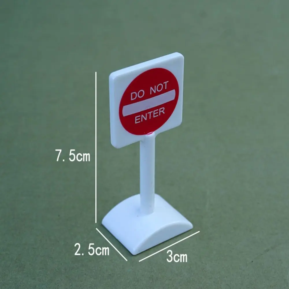 

Road Block Dollhouse Speed Limit Sign Model Toy Miniature Simulation City Road Signs Mini Durable Mini Traffic Road Signs