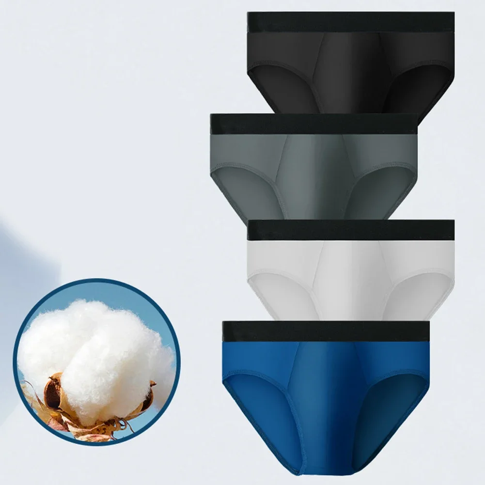 Mens Underwear Breathable Briefs Simple Thin Comfortable Color Matching Seamless