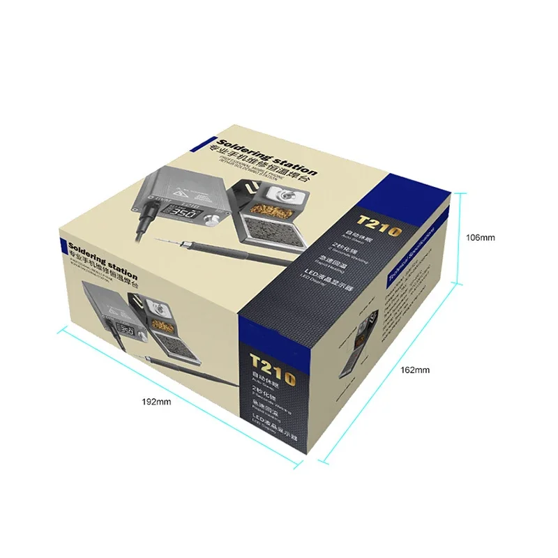 T210 Electric Soldering Iron Desktop Thermostatic Welding Machine LED Digital Display Soldering Equipment For Phone Repair Tools