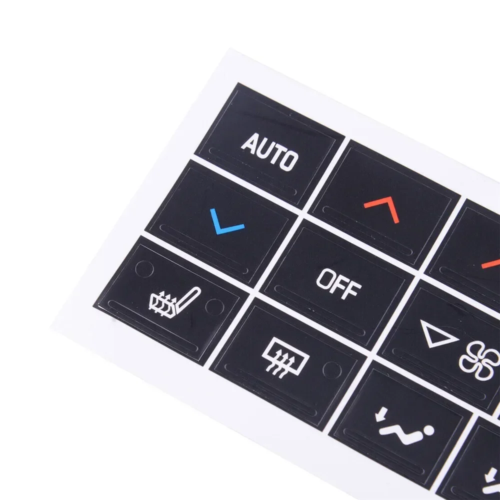 Car Center AC Climate Control Button Stickers Decals Repair Kit for Buick Allure Lucerne Lacrosse 2005-2009 Black