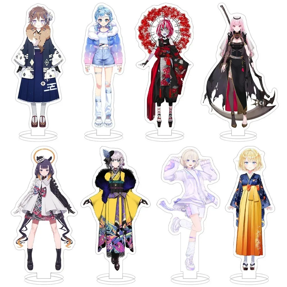 Hololive Anime Mica Stand Model Plate Kobo Kanaeru Mori Calliope Kuiji Ollie Anya Melfisa Vestia Zeta Ninomae Inanis Keychain