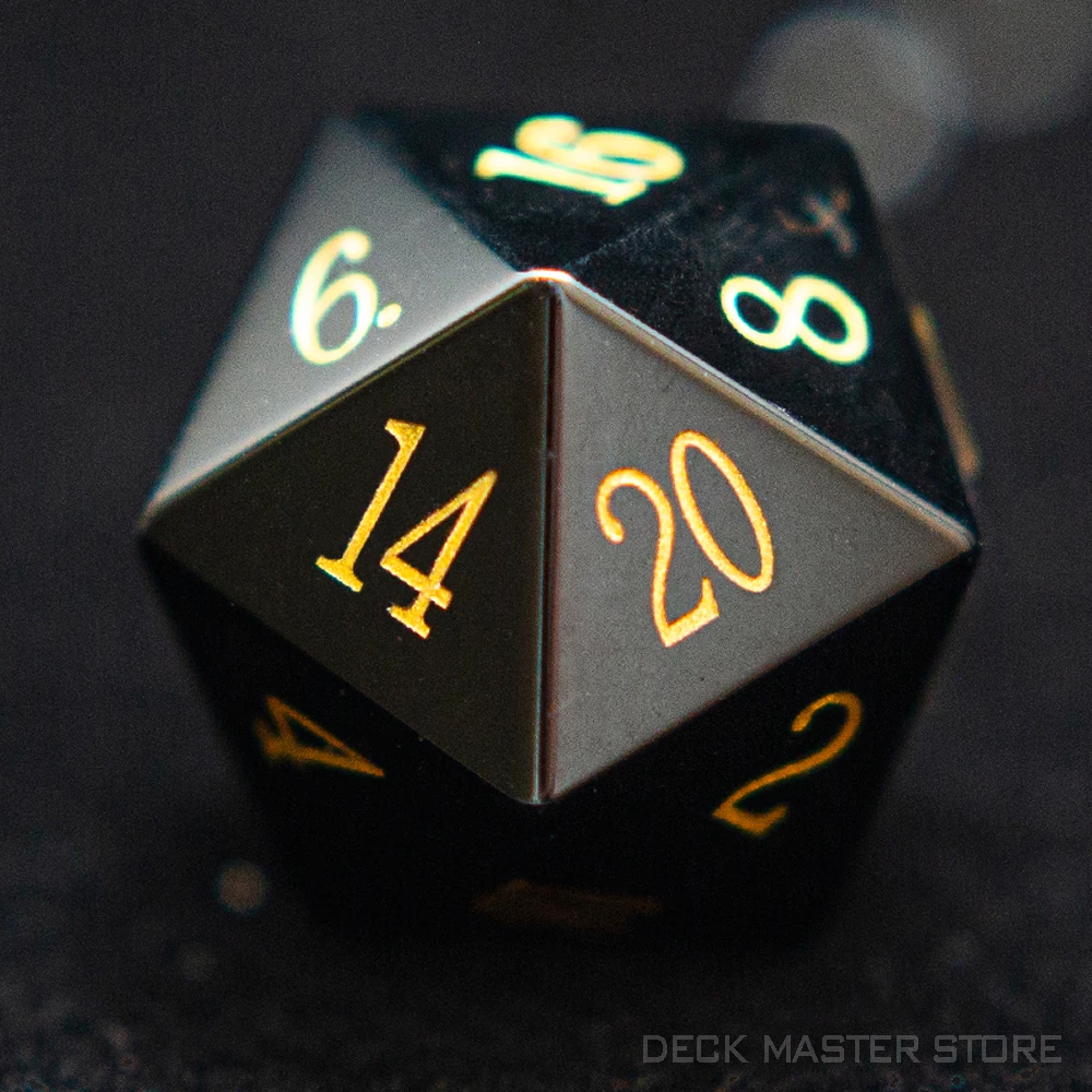 Dados de obsidiana negra, piedras preciosas poliédricas de varias formas, D20, DnD Digital, para D & D, TRPG, juegos mágicos de mesa, juegos de mesa