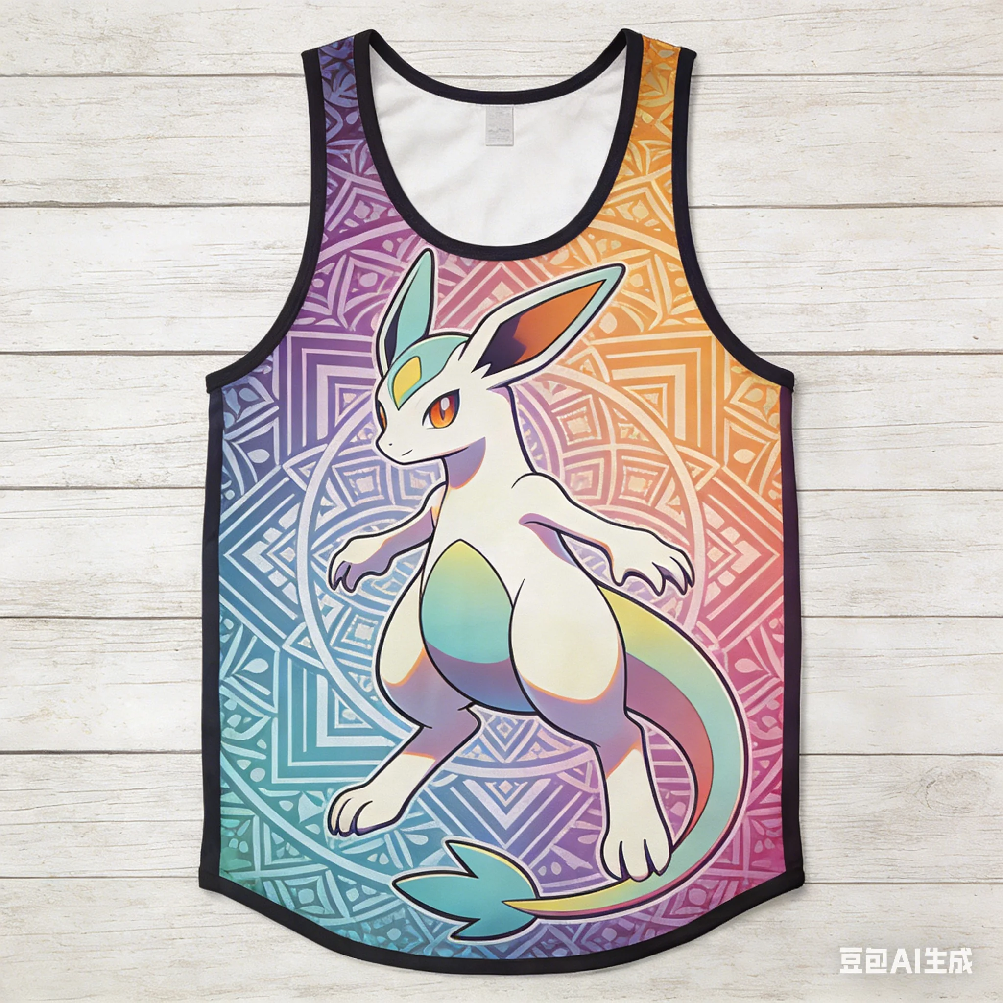 

Футболка-жилет с принтом Pokémon Collaboration, летняя, свободного кроя, универсальная, с аниме-принтом