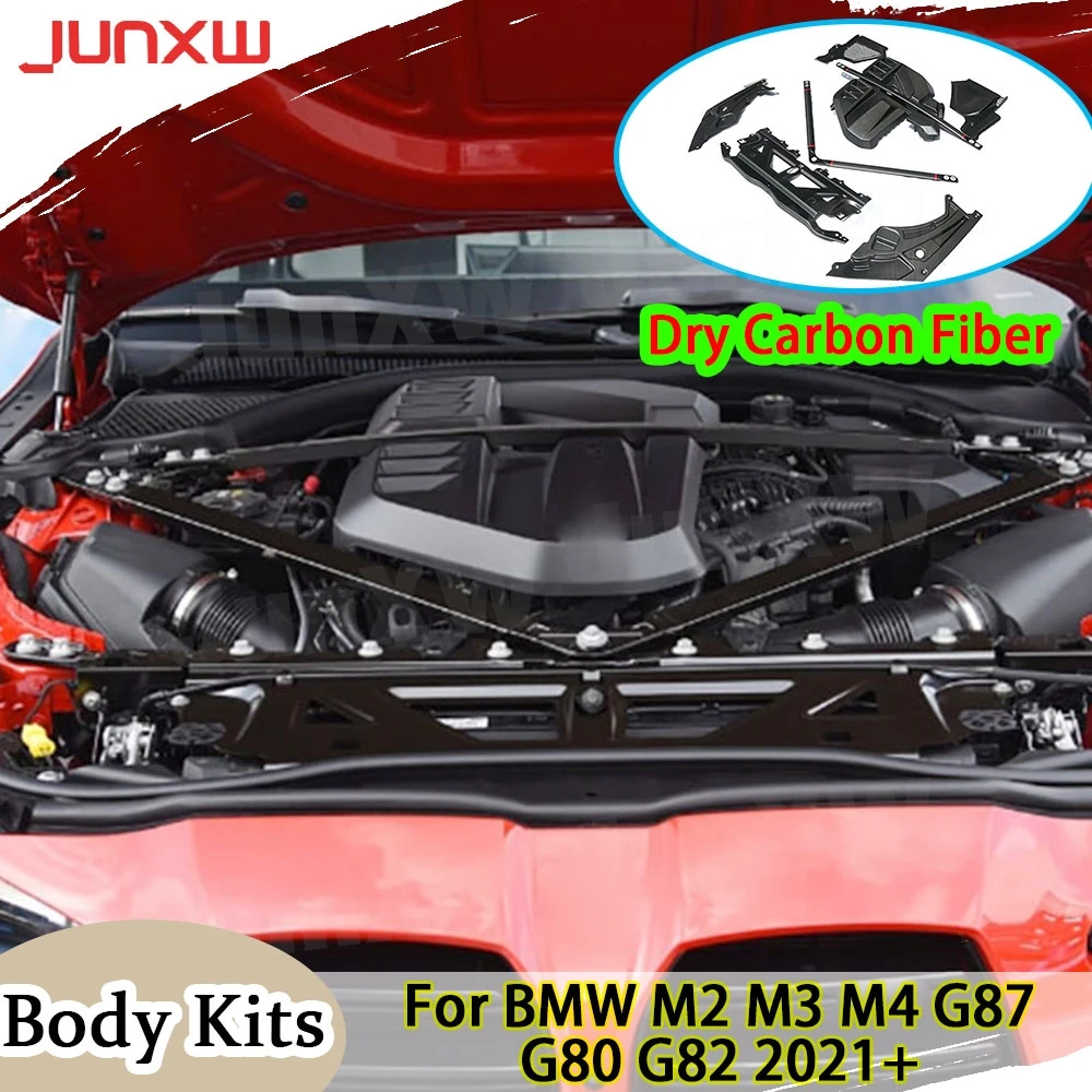 

Prepreg Dry Carbon Car Engine Upper Compartment Partition Panel for BMW M2 M3 M4 G87 G80 G81 G82 G83 2021+ Filter Microfilter