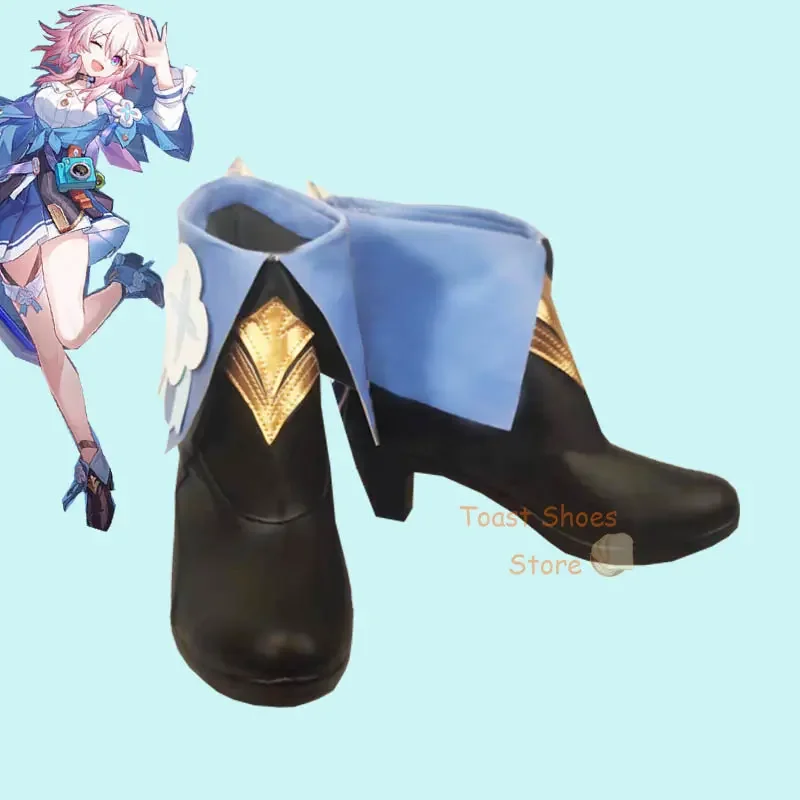 

Honkai Star Rail March 7th Cosplay Boots Comic Anime Game Role Play for Con Party Halloween Cosplay Costume Prop Shoes