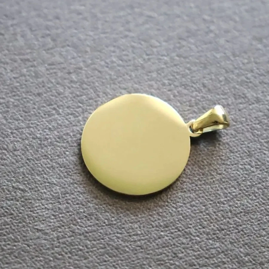 20 قطعة/الوحدة بالجملة مرآة تلميع الفولاذ المقاوم للصدأ جولة فارغة الكلب علامة سحر قلادة قلادة DIY بها بنفسك لصنع المجوهرات بالجملة #3