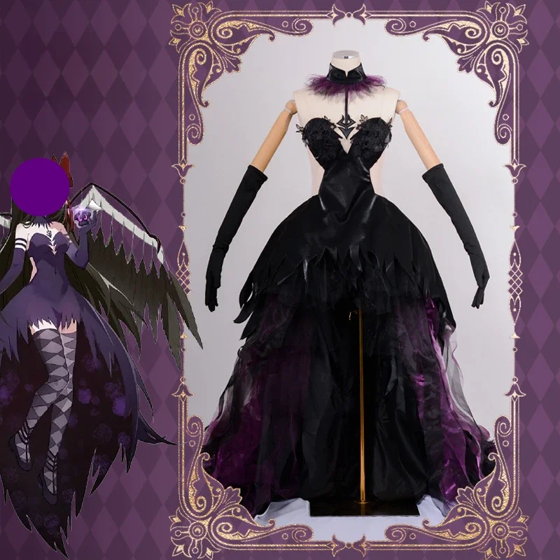 

Anime Puella Magi Madoka Magica Cosplay Costume Magical Girl Cos Outfits Women Magic Devil Akemi Homura Luxury Dresses Set