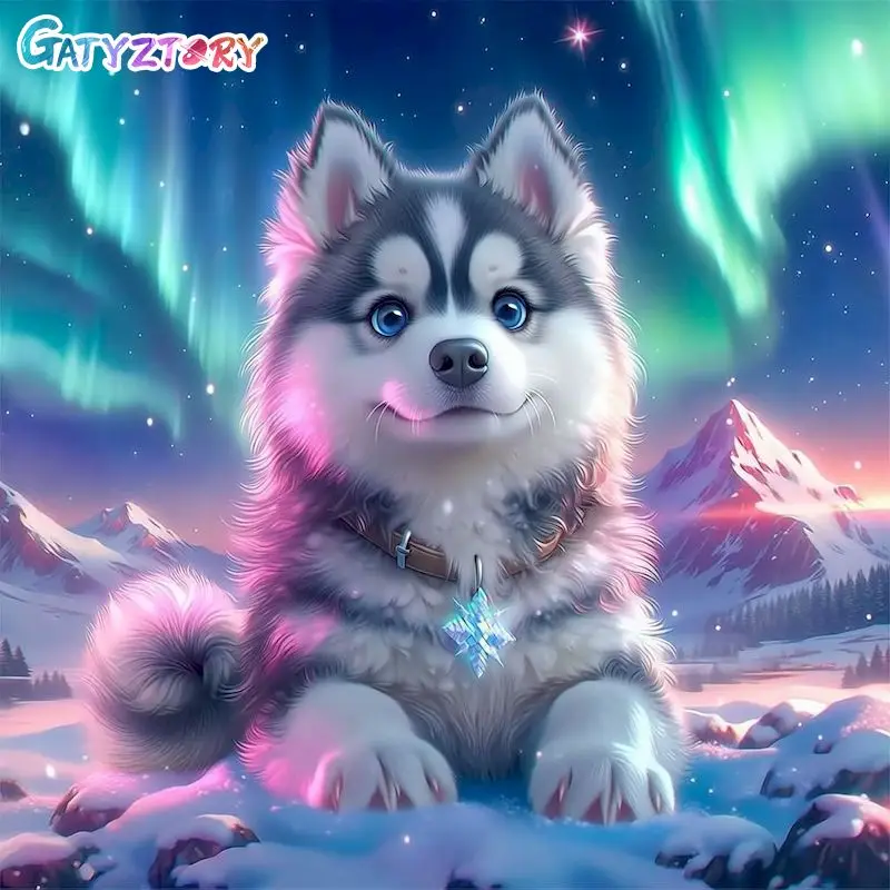 

GATYZTORY 5d Diamond Painting Kits For Adults Home Decor Diamond Art Embroidery Wolf Full Round/Square Crafts Gift Living Room D