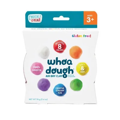 Whoa Dough - Air Dry Clay: Creative Thinking, Fine Motor Skills, Modeling Dough, 8 Pieces for Crafts and Kids' Activities
