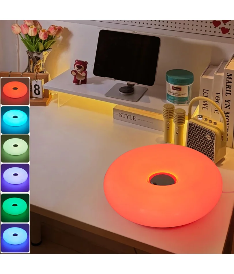 Bauhaus table lamp USB plug bedroom bedside lamp living room dining room decoration donut ambient light