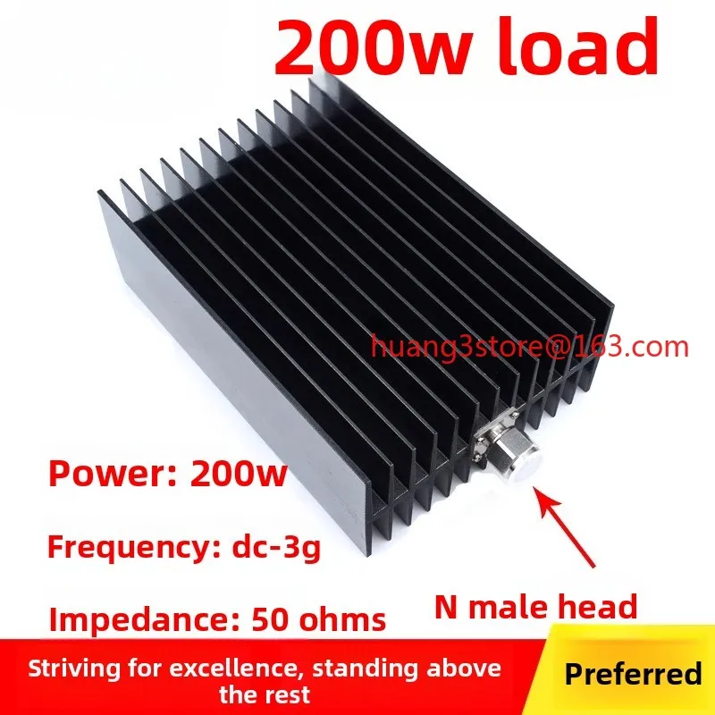 Dummy Load 200W, DC-3GHz, N-Type Male, 50 Ohm Coaxial Terminator for Radio Testing