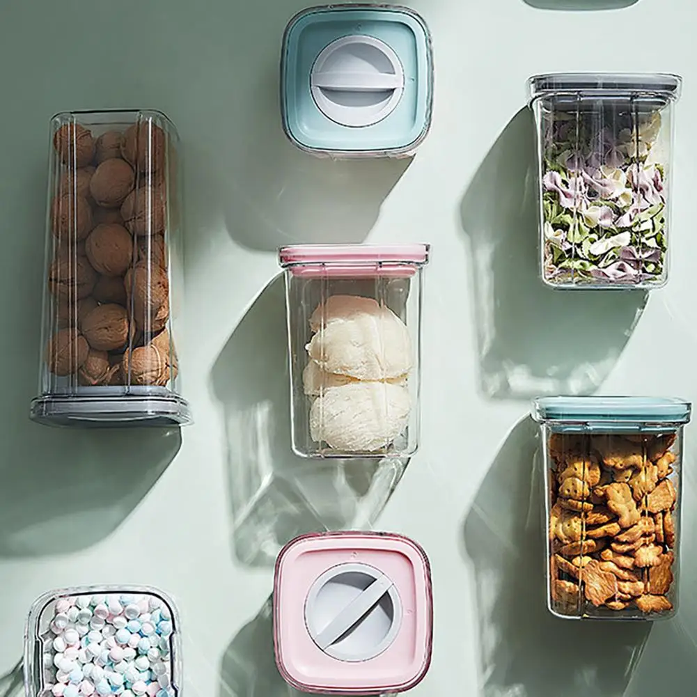 

Герметичная банка с вращающейся герметичной крышкой, герметичная коробка для хранения продуктов, контейнер для хранения продуктов с пылезащитной крышкой для свежести