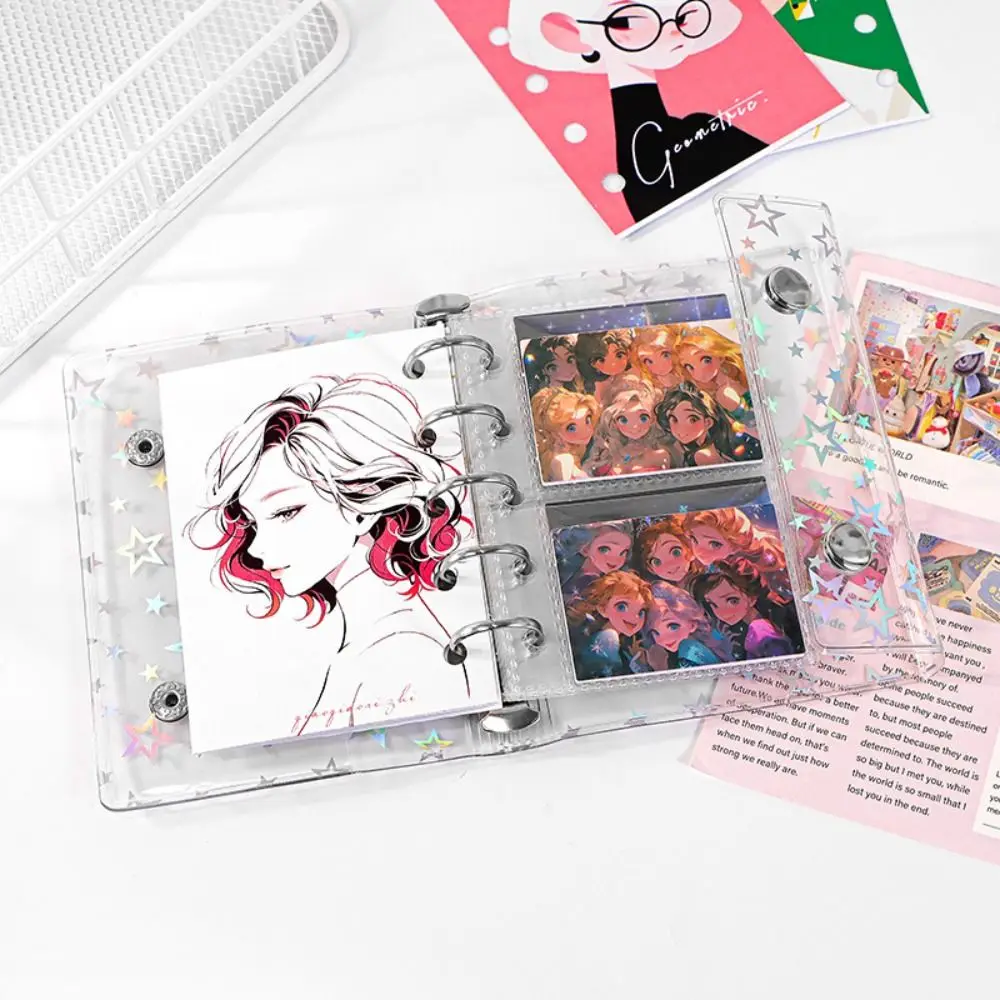 Waterproof Money Savings Challenge Binder Transparent PVC Cover Budget Binder Notebook Colorful Button Closure