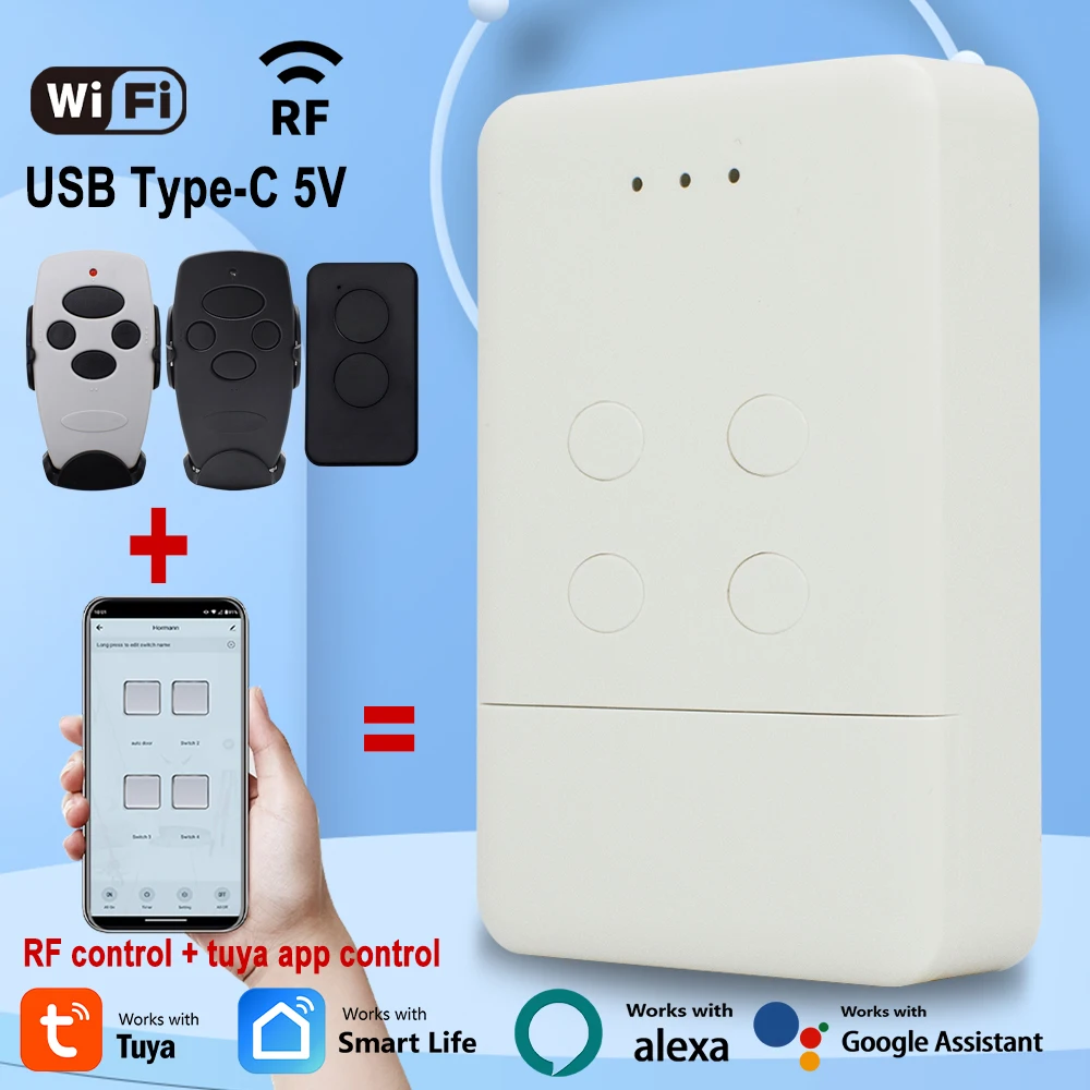 New Smart DOORHAN RF Wifi Converter Gate Remote Control Tuya App for Transmitter 433 2-pro 4pro Share function Alexa Google Home