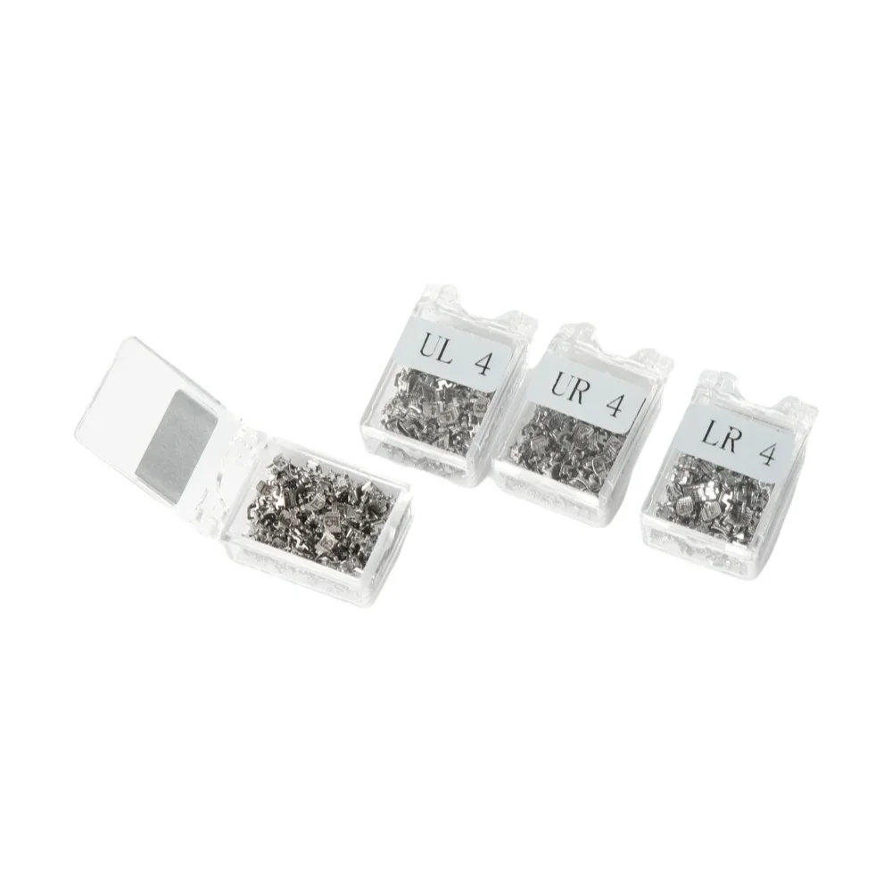 

2000Pcs/Pack Dental Ortho Metal Brackets With Lazer Mark Solt 0.022" 345 Hooks For Roth Mbt System Standard Mini Size