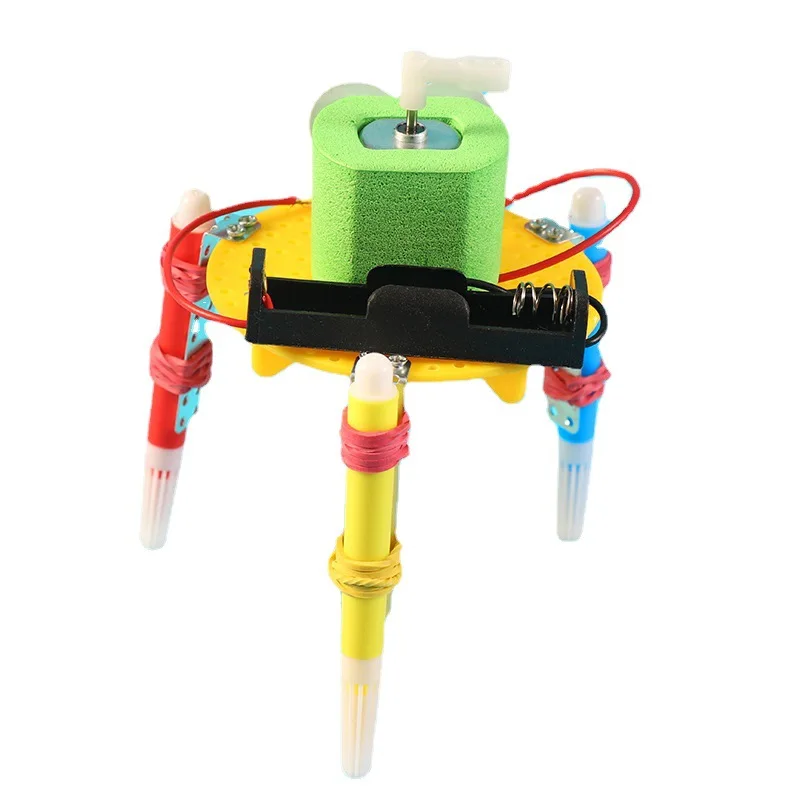 기술 소규모 생산 DIY 낙서 로봇 초등 및 중등 학교 학생 창의적 소규모 발명 과학 실험